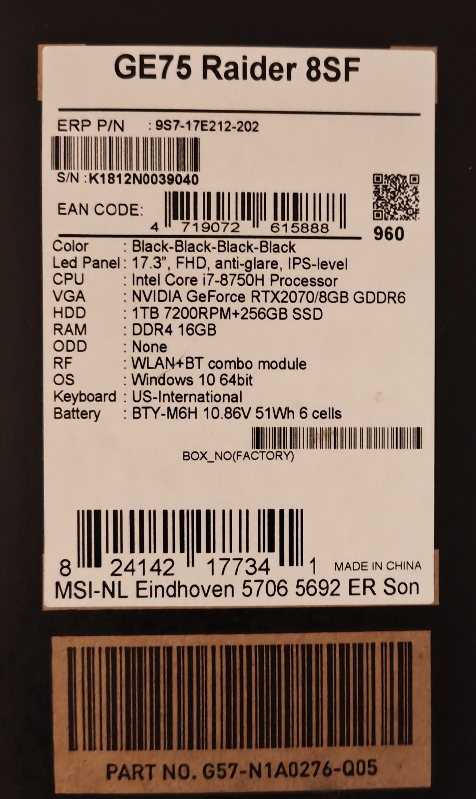 MSI GE75 Raider 8SF | 17.3″ FHD IPS Anti-Glare | Intel i7 | RTX | 16GB RAM
