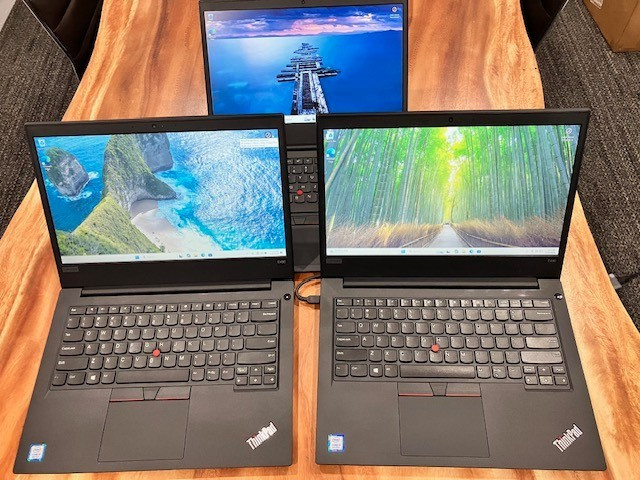 (LOT of 3) Lenovo ThinkPad E490 i3-8145u 4GB 500GB HDD Windows 11 Pro