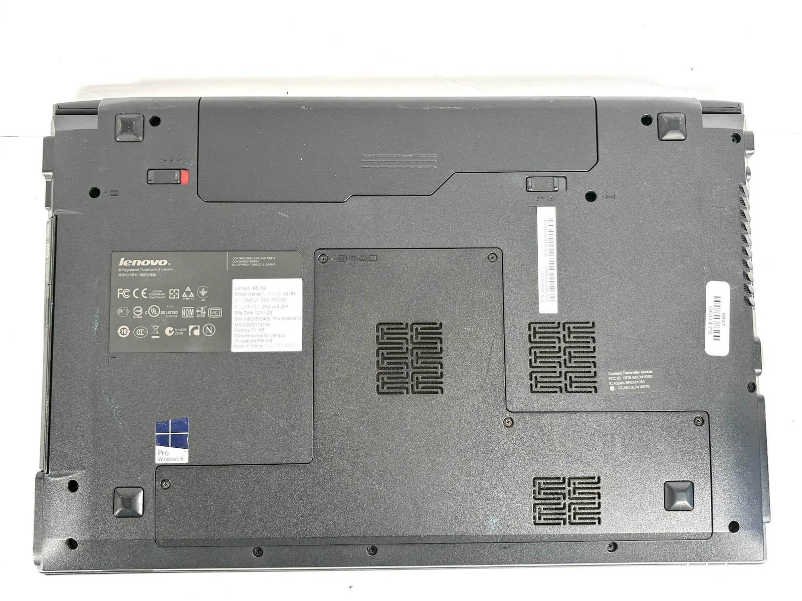 Lenovo B575e – 15.6″ HD, 1.7GHz AMD E2-1800, 4GB RAM, 320GB HDD, Windows 10 Pro