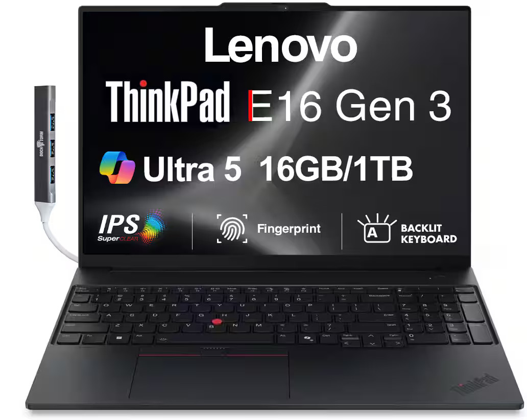 Lenovo – Upgraded – ThinkPad E16 16” Touchscreen Intel Ultra 5-225U 16GB DDR5