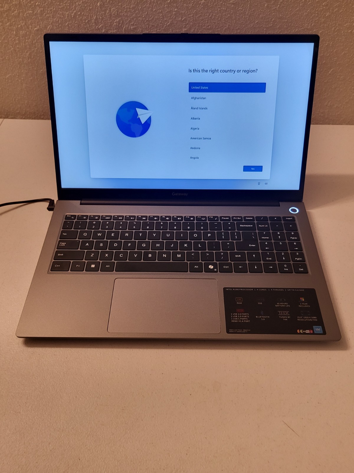 Gateway GWNN11554 15.6″ FHD Laptop Intel N100 4GB RAM 128GB SSD Win 11S Open Box