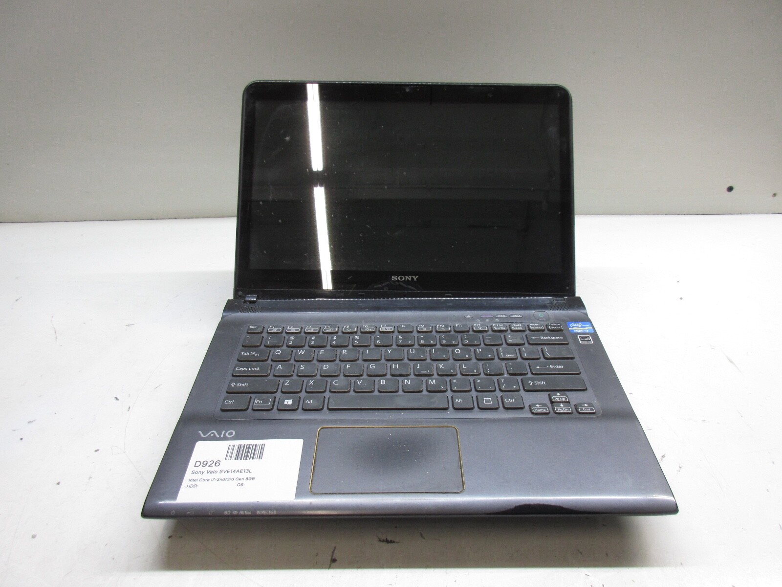 Sony Vaio PCG-61411L VPCCW27FX Intel Core i5 1st Gen 4GB NO HDD No Batt