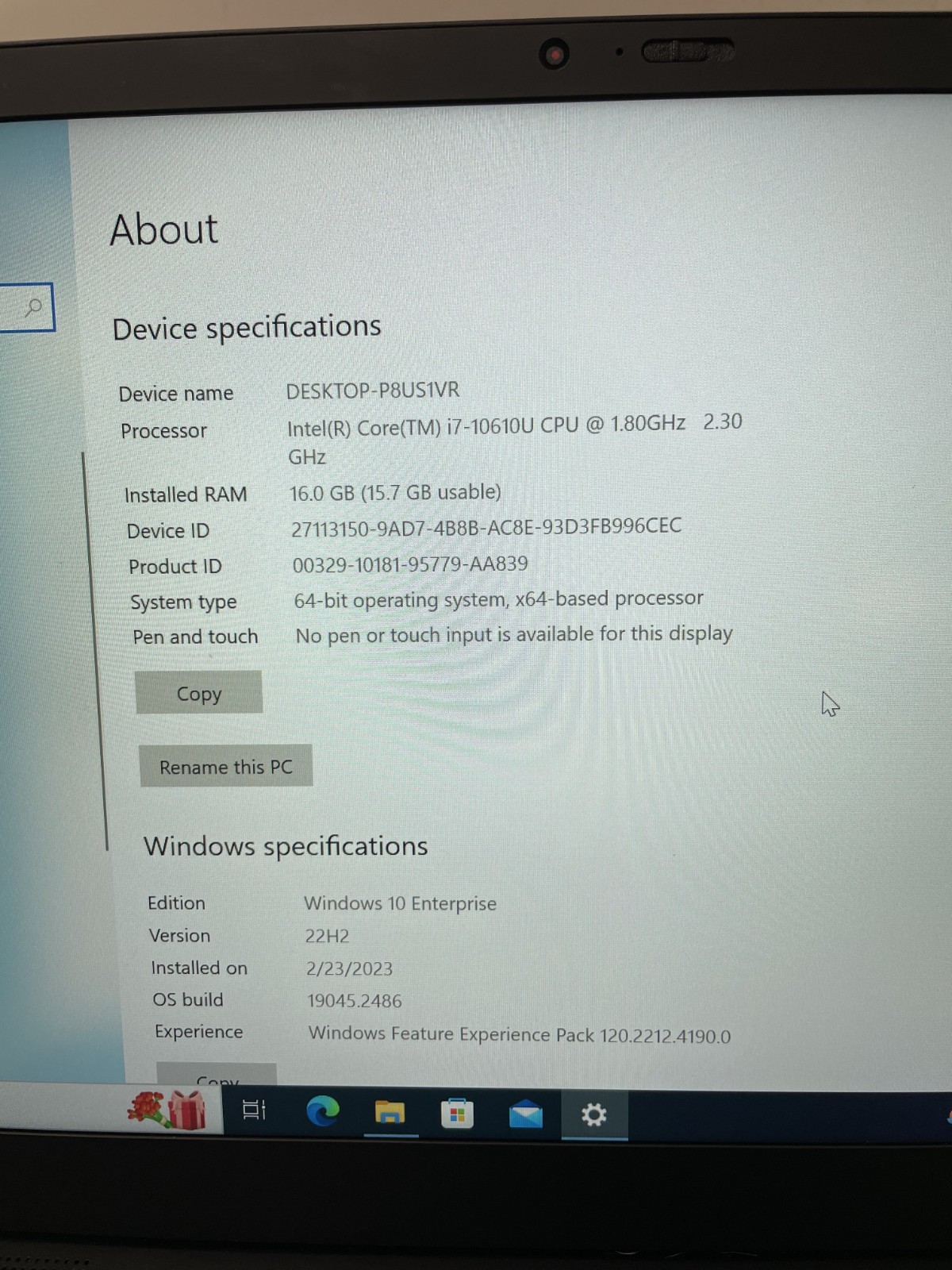 Lenovo ThinkPad X1 Carbon 8thGen TouchScrn 14″ i7-10610U 16GB RAM 512GB SSD READ