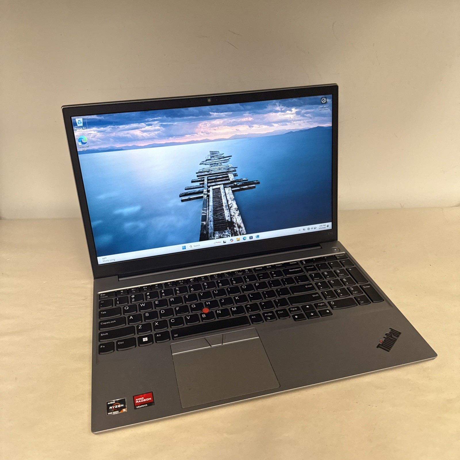 15.6″ Lenovo ThinkPad Laptop PC: AMD Ryzen 5 5625U 8GB RAM, 512GB NVME SSD