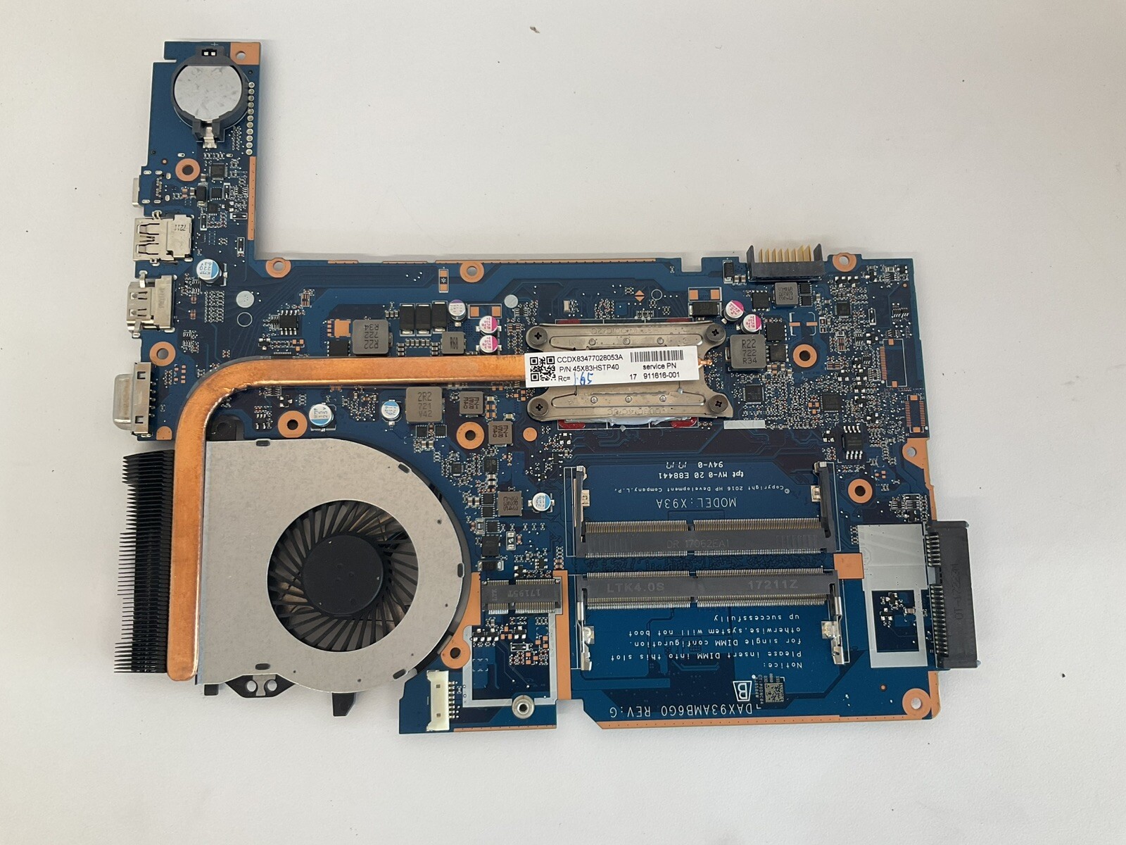 HP ProBook 455 G4 Motherboard AMD A10-9600P RADEON R5, 10 COMPUTE CORES 4C+6G