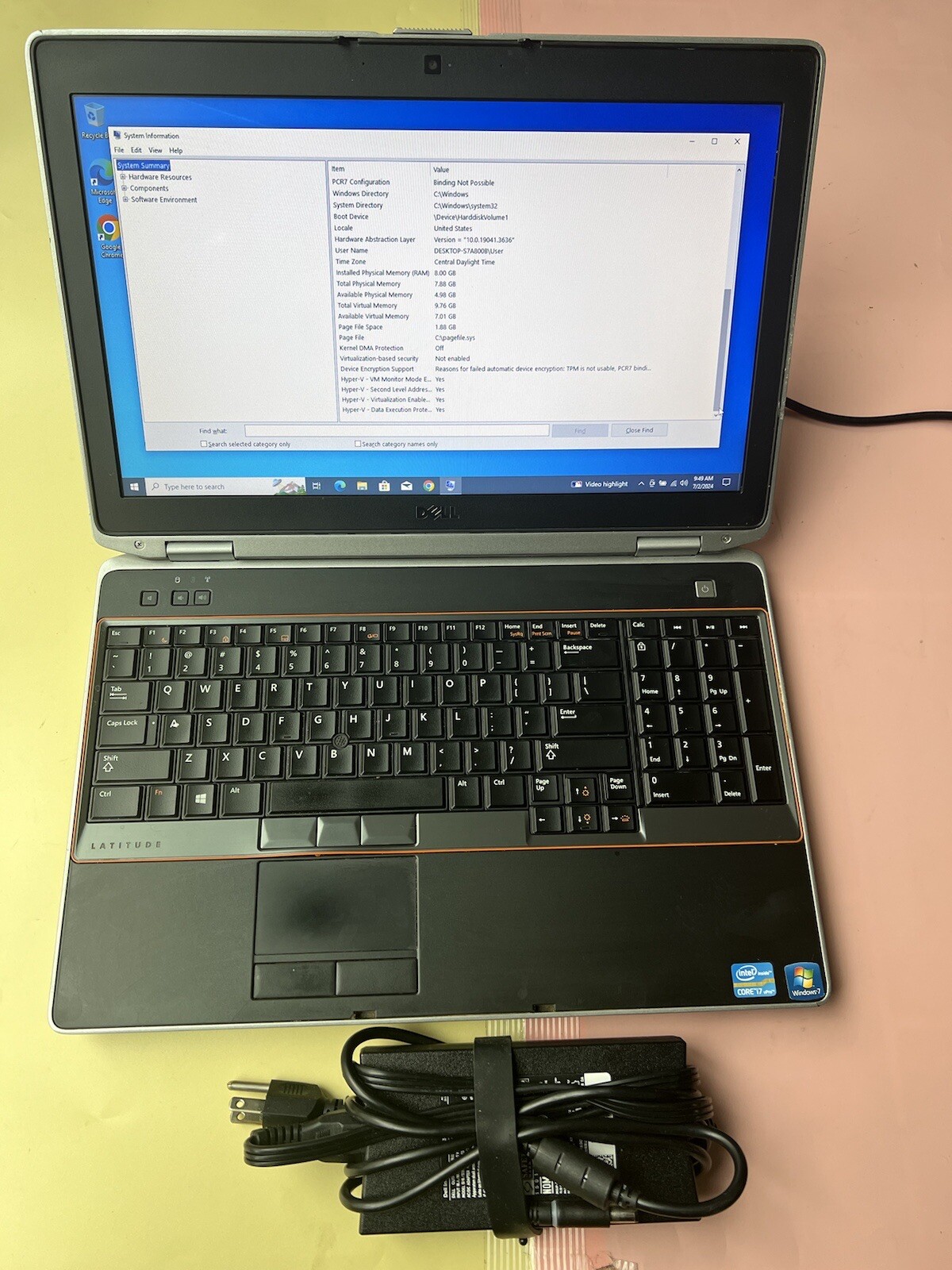 Dell Latitude E6520 Core i7-2620M 2.70GHz 8GB RAM 500GB BACKLIT BLUETOOTH WEBCAM