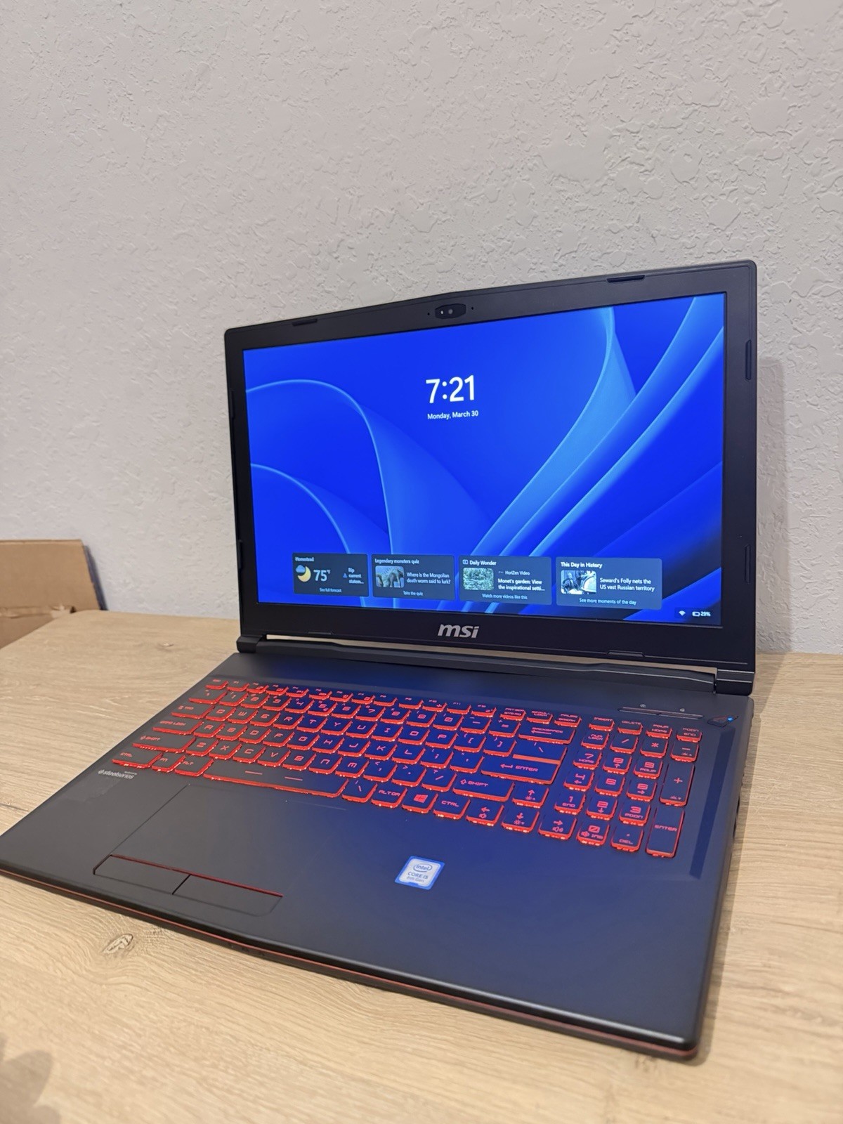 MSI Gaming Laptop GL63 15.6″ Intel i5 8300H 2.30GHz 8GB RAM, 1TB GTX1050