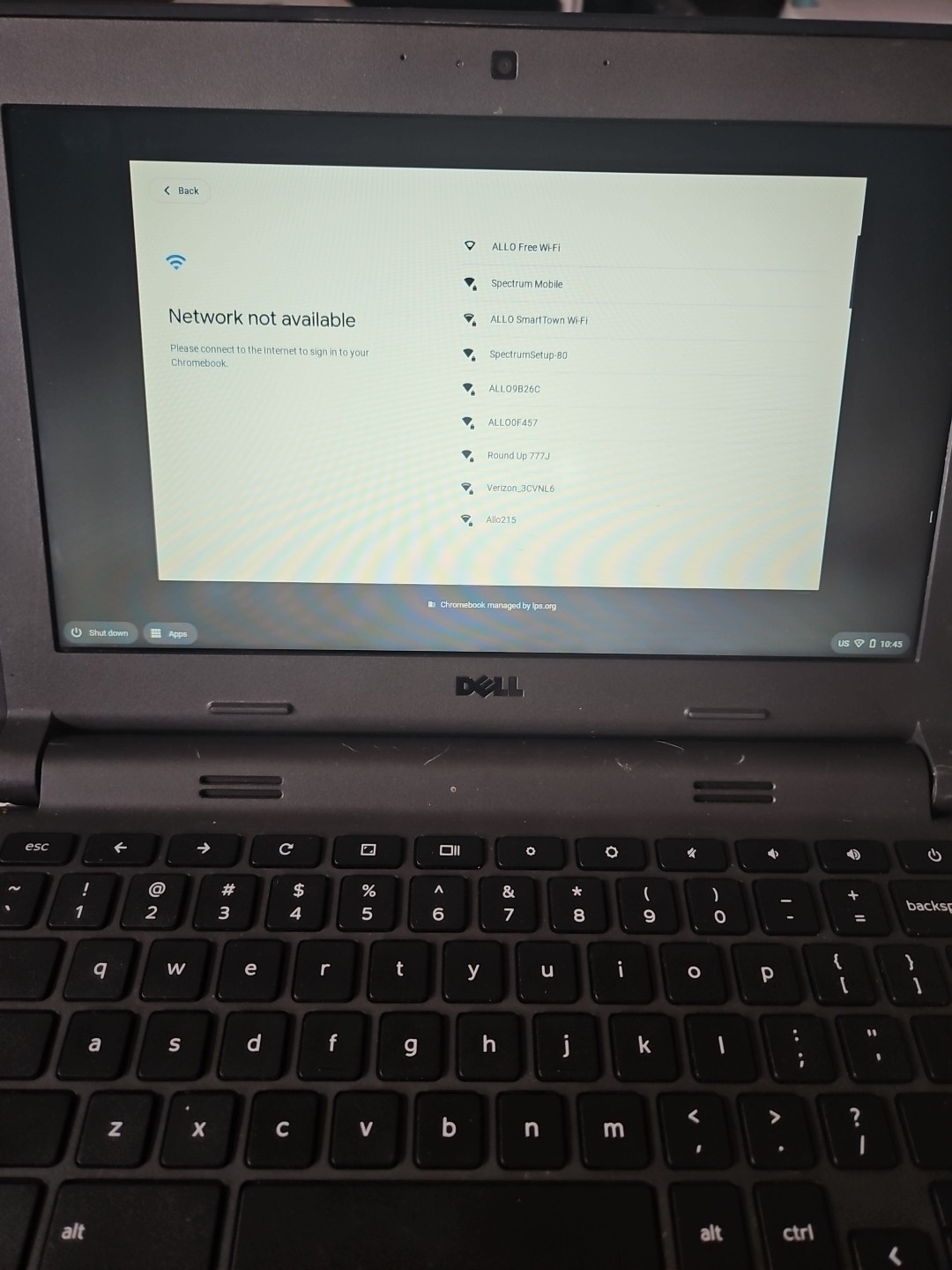 Dell Chromebook 11 P22T Works No Charger Locked By School