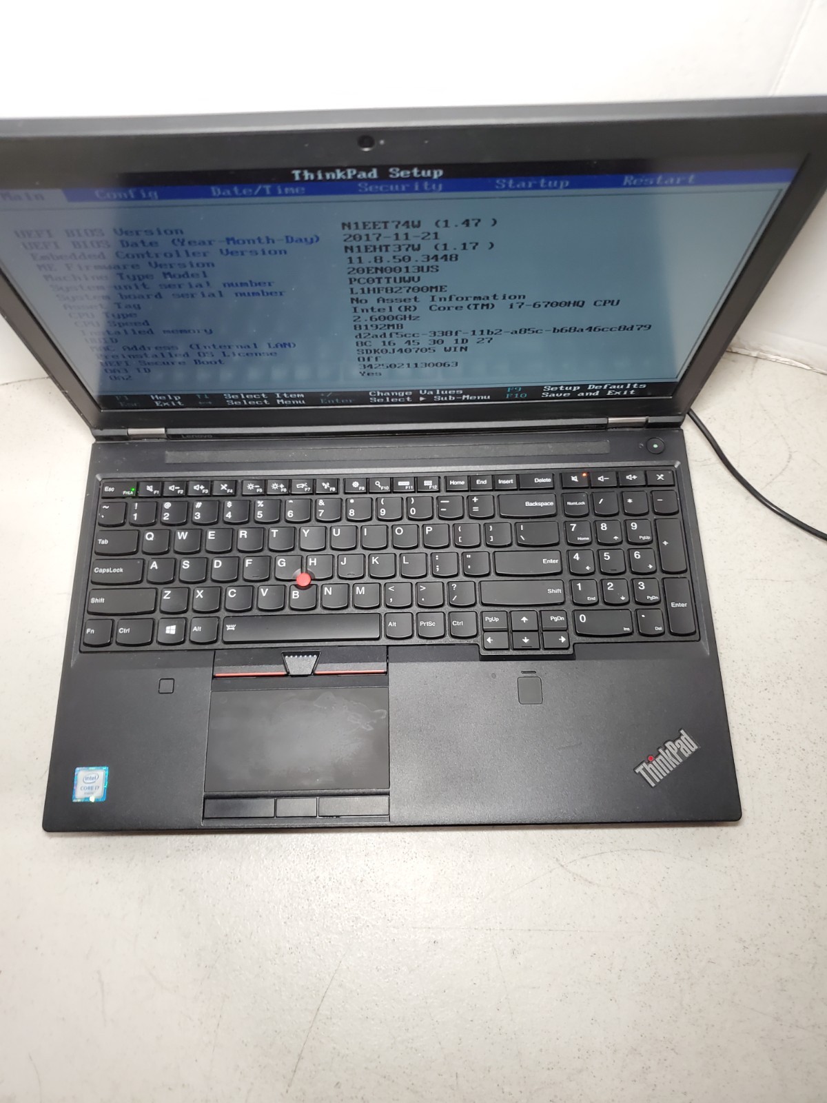 Lenovo P50 15.6″ Laptop | i7-6700HQ 2.6GHz 8GB RAM No HDD/SSD/OS! READ! #69