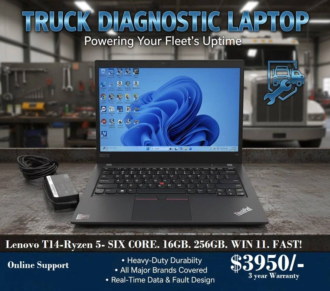 Diesel Diagnostic Fast Laptop Lenovo T14-Ryzen 5/Six Core/16GB/256GB/ Win 11 Pro
