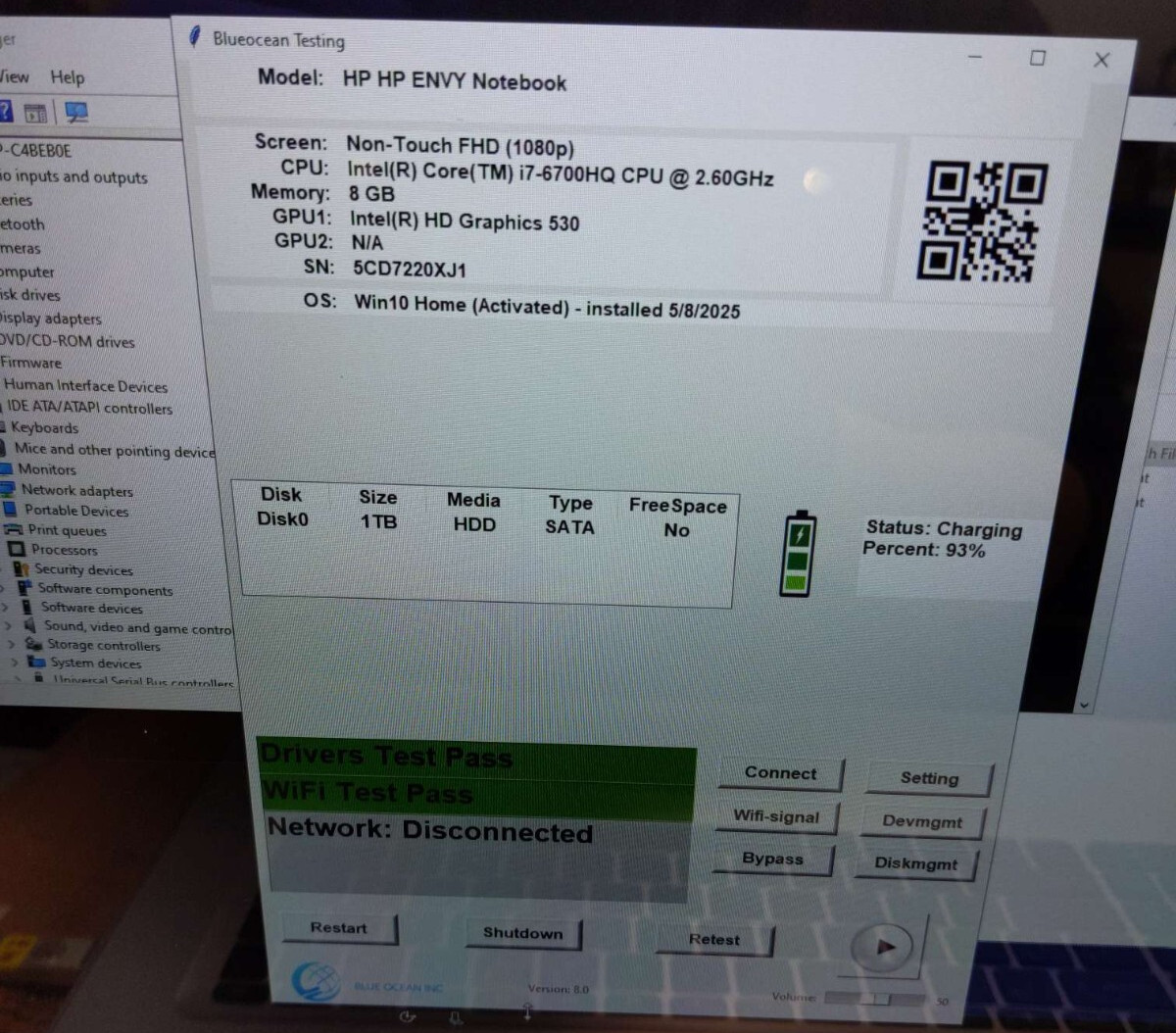 HP Envy 17T-S100 Y4A48AV 17.3″ Laptop/intel i7-6700HQ/8GB RAM/1TB HDD/WIN 10