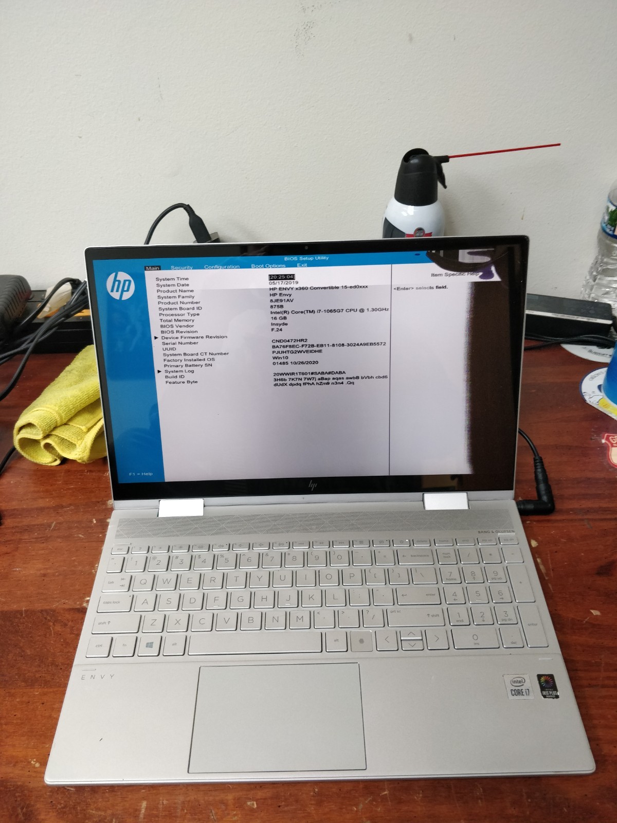 HP Envy x360 15T-ED000 INTEL CORE I7-10510U@1.80GHz 8GB RAM NO DRIVE PARTS 8744