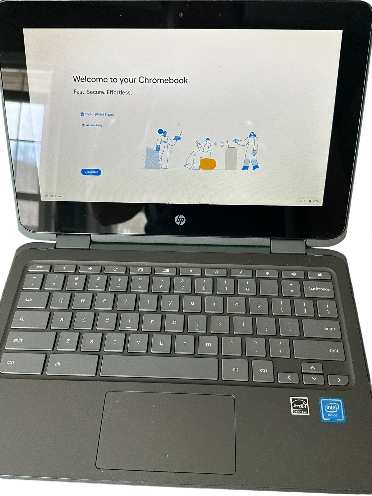 HP Chromebook X360 11 G1 EE N3350 1.1ghz 4GB 32GB 11.6″ Touch 2-in-1 Laptop READ
