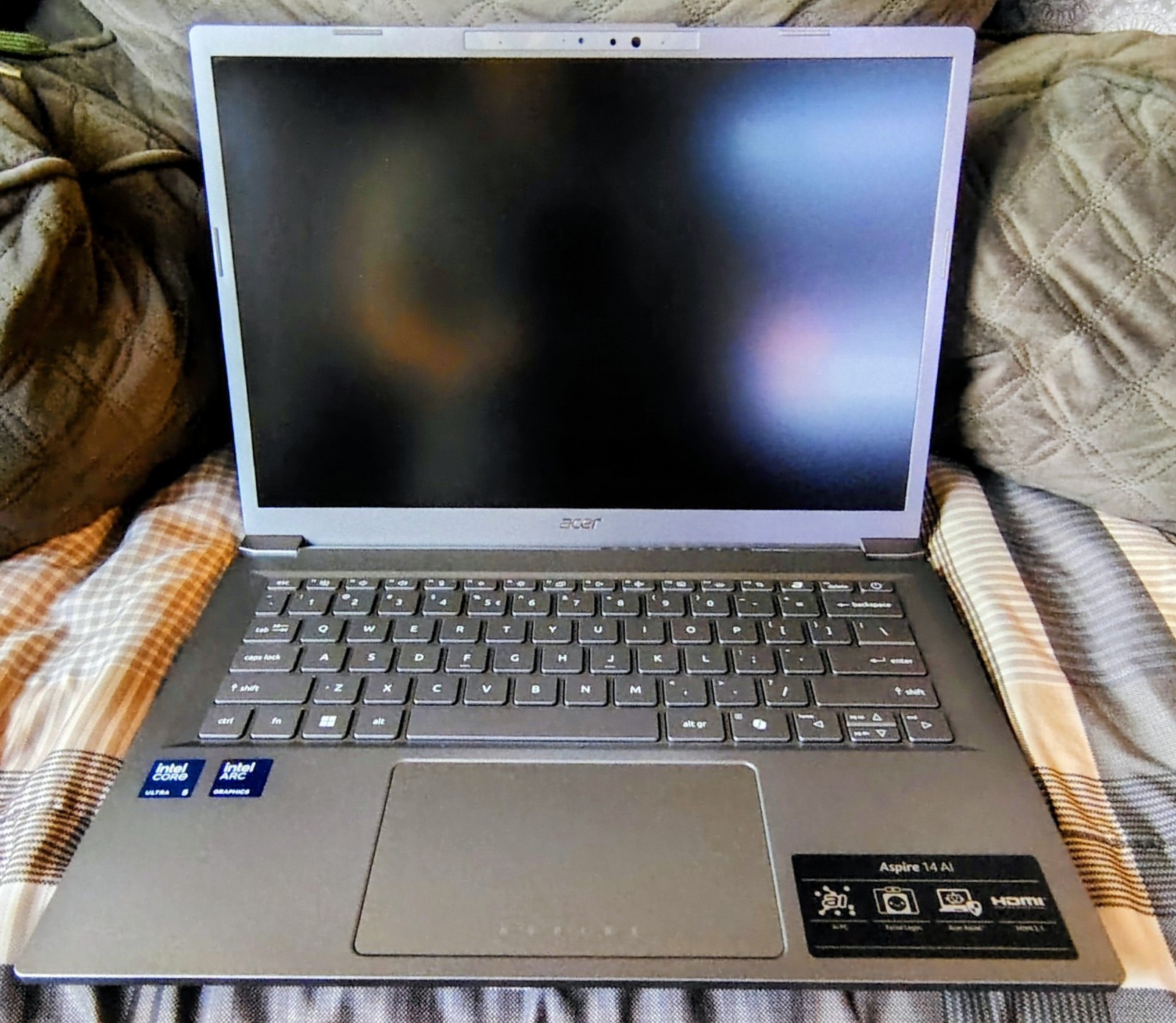 Acer Aspire 14 AI, Core Ultra 5, 226V, 16GB, 512GB SSD, Win11 Gray