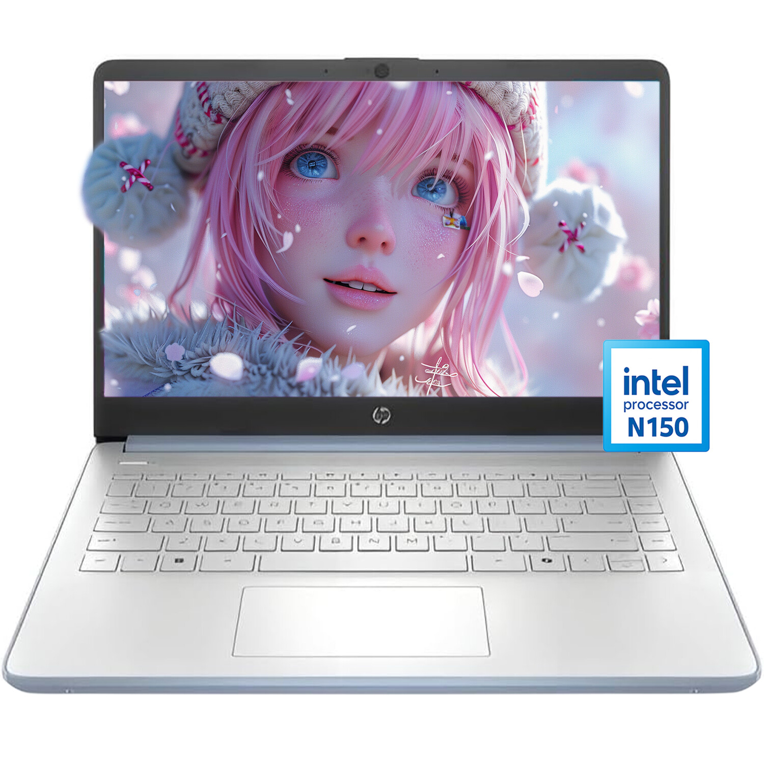 HP 14″ HD Laptop computer，Up To 3.6GHz，Intel Processor N150，Up To 16GB RAM 384GB