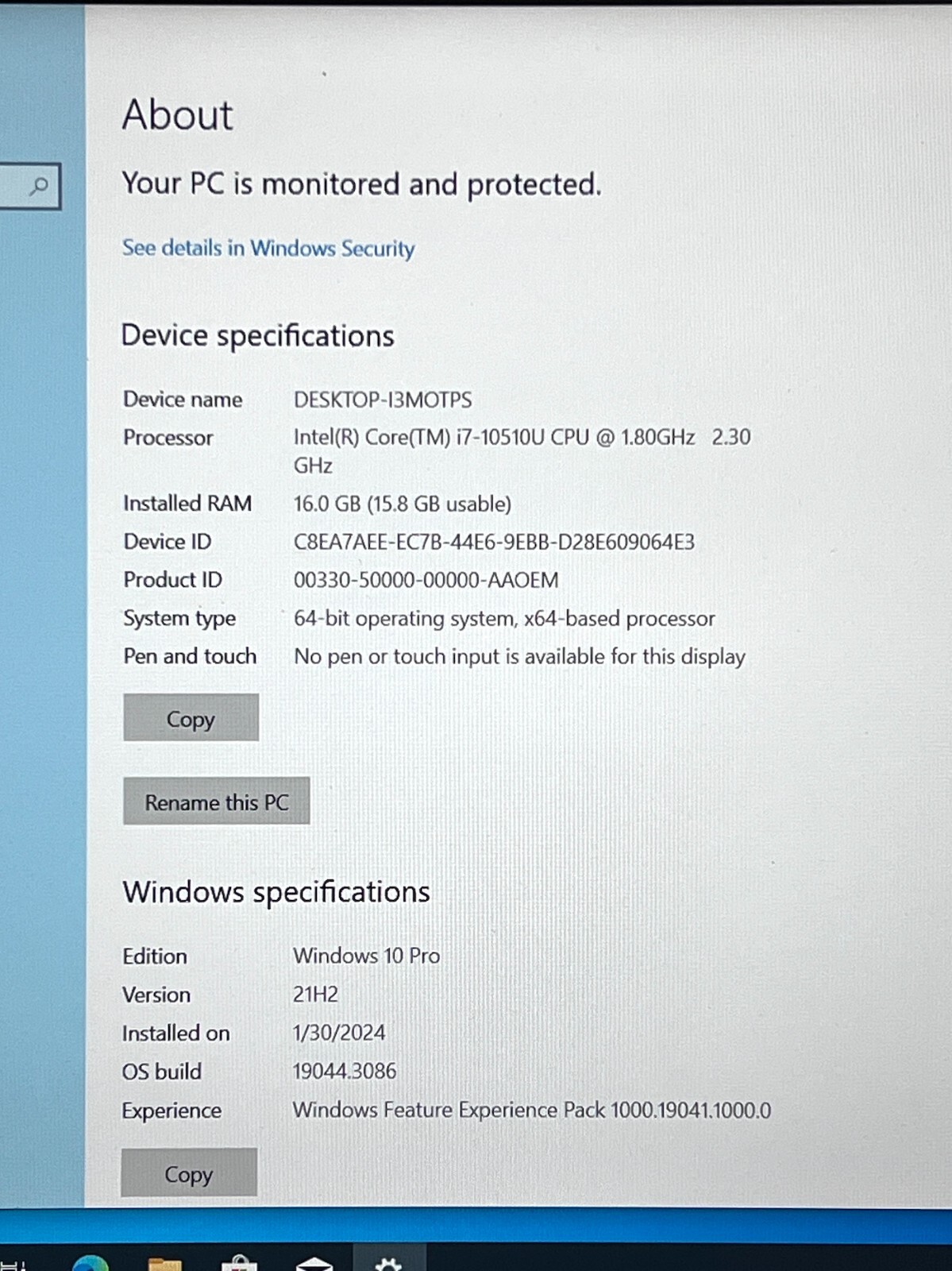 Lenovo T15 20S6-CT01WW Core i7-10510u 16GB 512GB 15.6″ – Warranty July 24