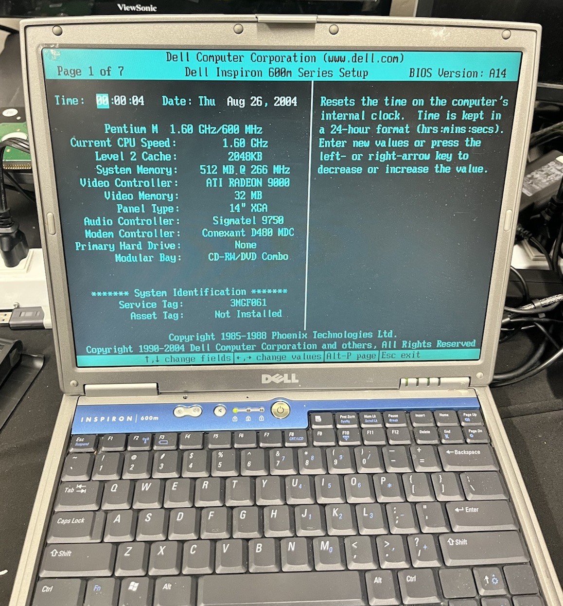 Dell Inspiron 600m Intel Centrino NO HDD/OS | GOOD SCREEN & BATTERY
