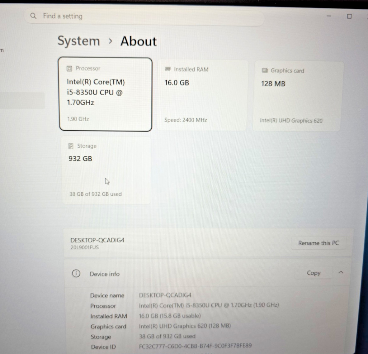 Lenovo ThinkPad T580 15.6″ | i5-8350U | 16GB RAM | 1TB SSD | Win 11 Pro |
