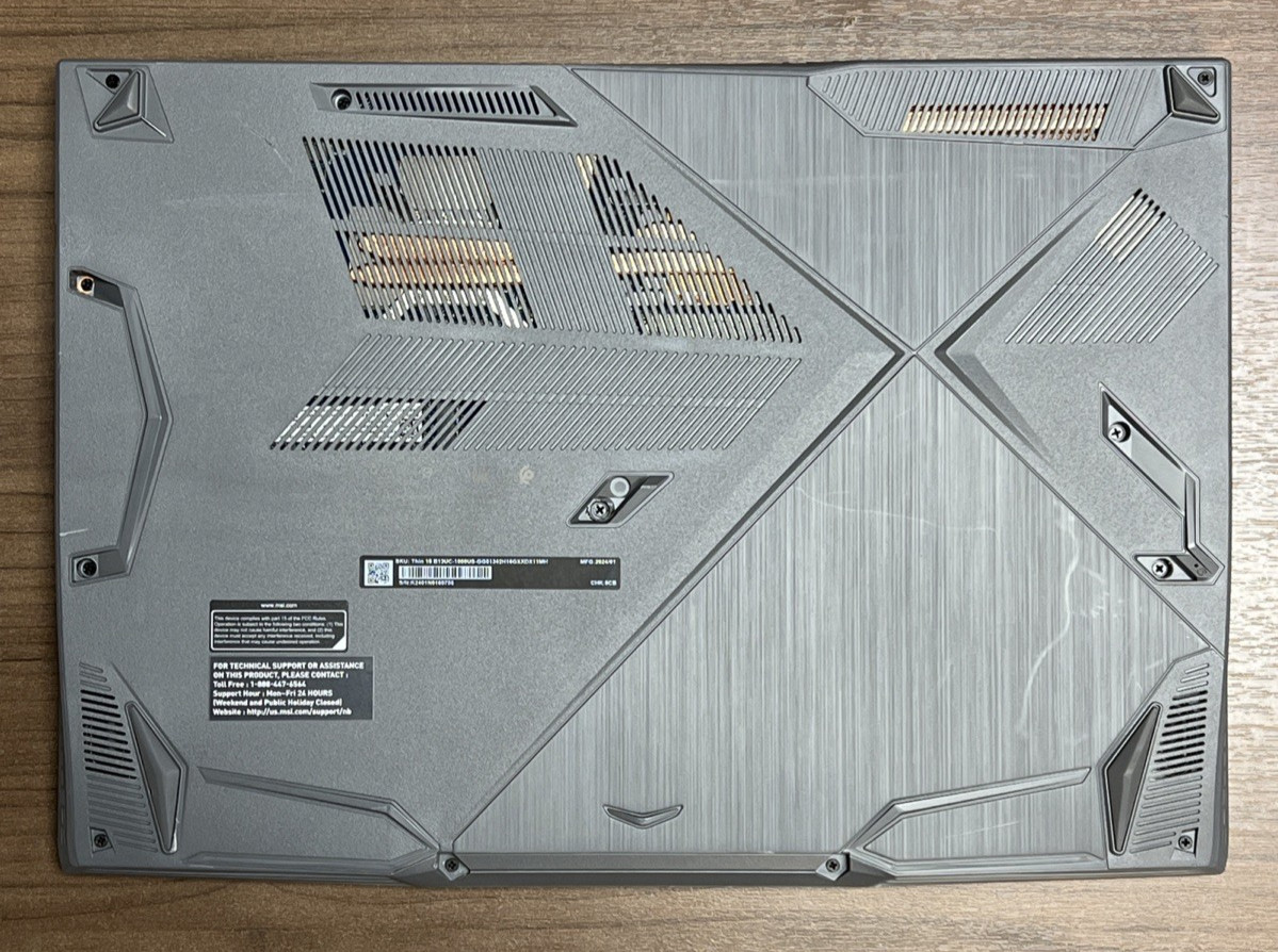 MSI Thin 15 B13UC-1000US Core i5-13420H 2.1GHz RTX 3050 16GB RAM 512GB SSD 15.6″