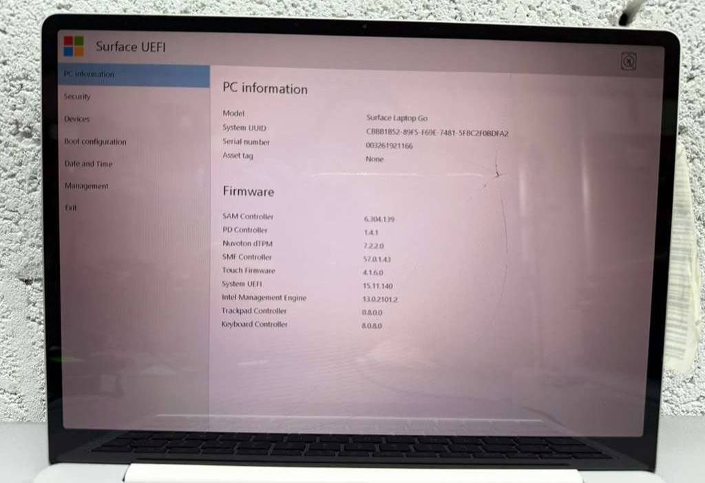 Microsoft Surface Laptop Go 1943 12.4″ i5 8GB RAM 128GB SSD -READ DESC