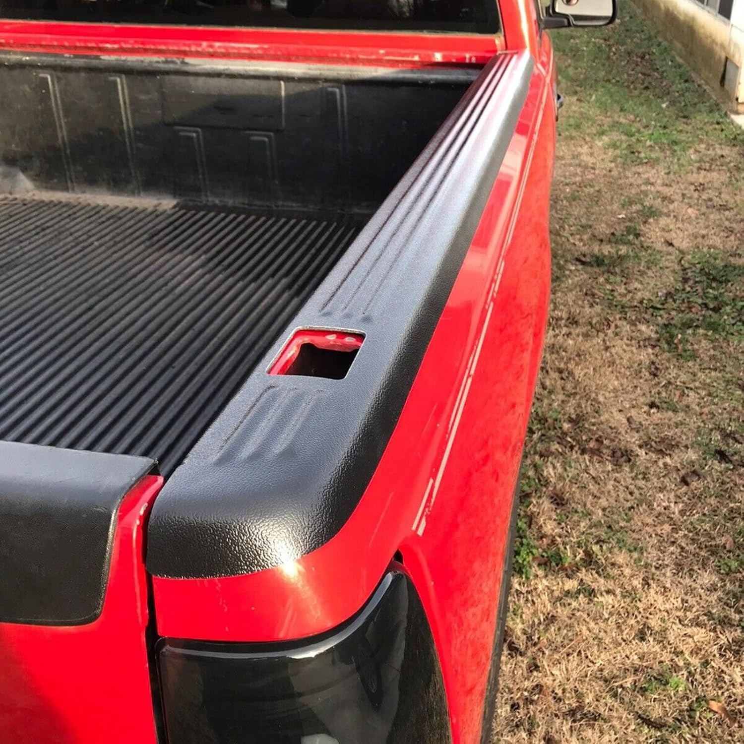 99-06 Chevy Silverado GMC Sierra 6’6″ Bed Rail Caps Pair Black Covers 72-01151