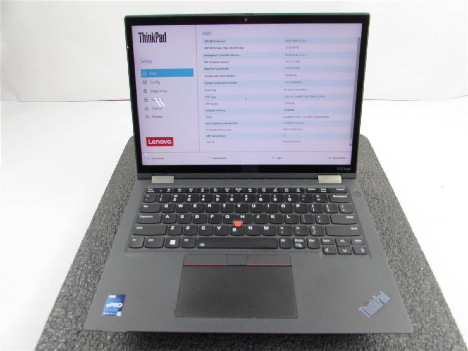 LENOVO THINKPAD X13 YOGA (Gen 3) 13.3″ 2-in-1 I5-1245U 256GB SSD 16GB RAM WIN 11