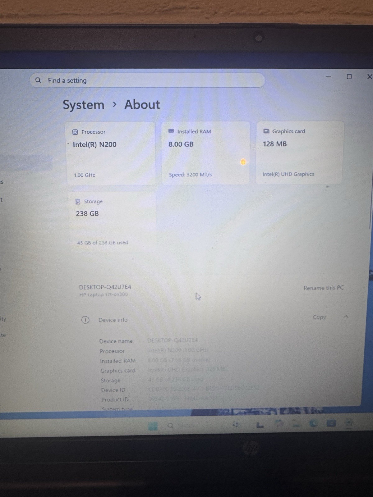 HP 17.3″ Laptop (2024 Model) – Intel N200, 8GB RAM, 256GB SSD – Windows 11 Z93