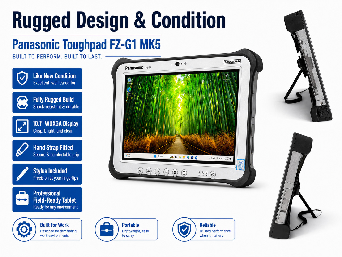 PANASONIC FZ-G1 MK5 10.1″ WUXGA i5-7300U 512GB SSD 8GB 4G LTE MICRO SD READER