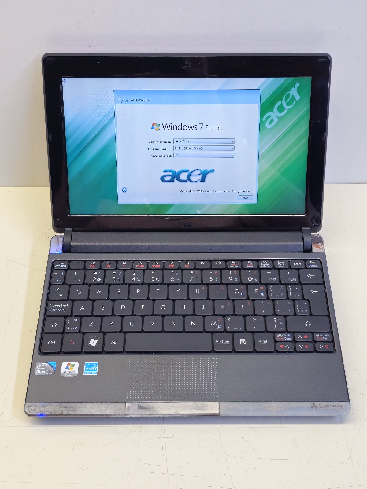 Gateway NAV50 10.1″ Netbook Atom N450 + 2GB + 250GB Windows 7 Starter TESTED