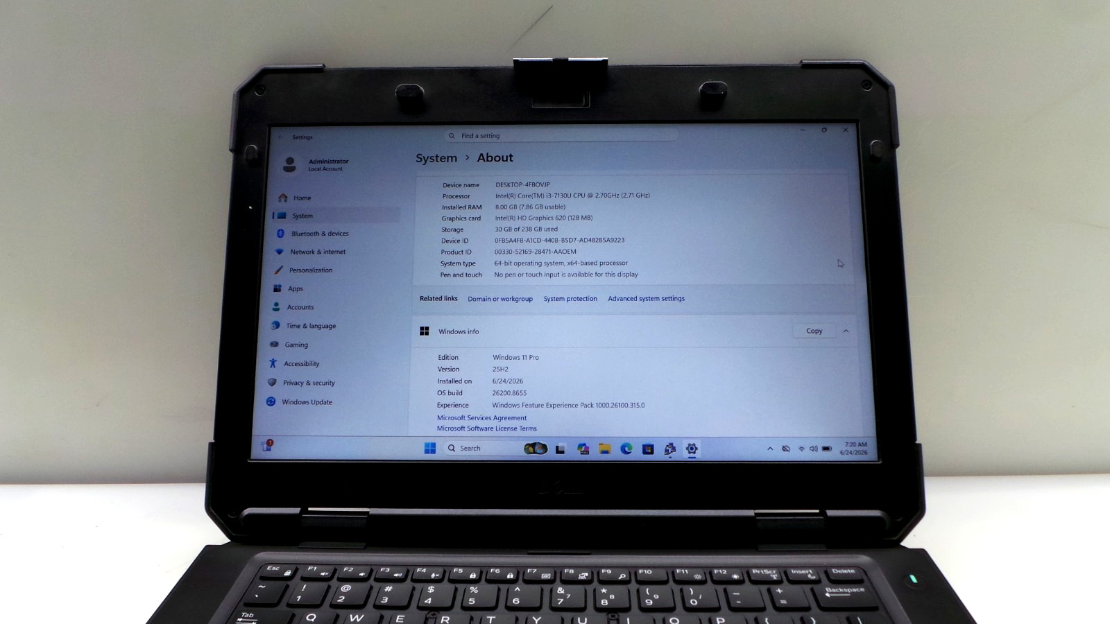 Dell Latitude 5420 Rugged 14″ | i3-7130U 2.70GHz 8GB RAM 256GB SSD | WIN 11 PRO