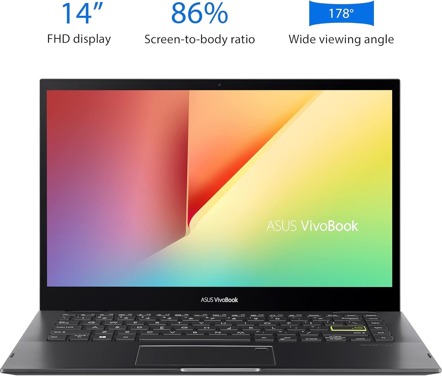 ASUS VivoBook Flip TP470E 2-in-1 Laptop, 14″ Touch Screen, Intel i3-1115G4
