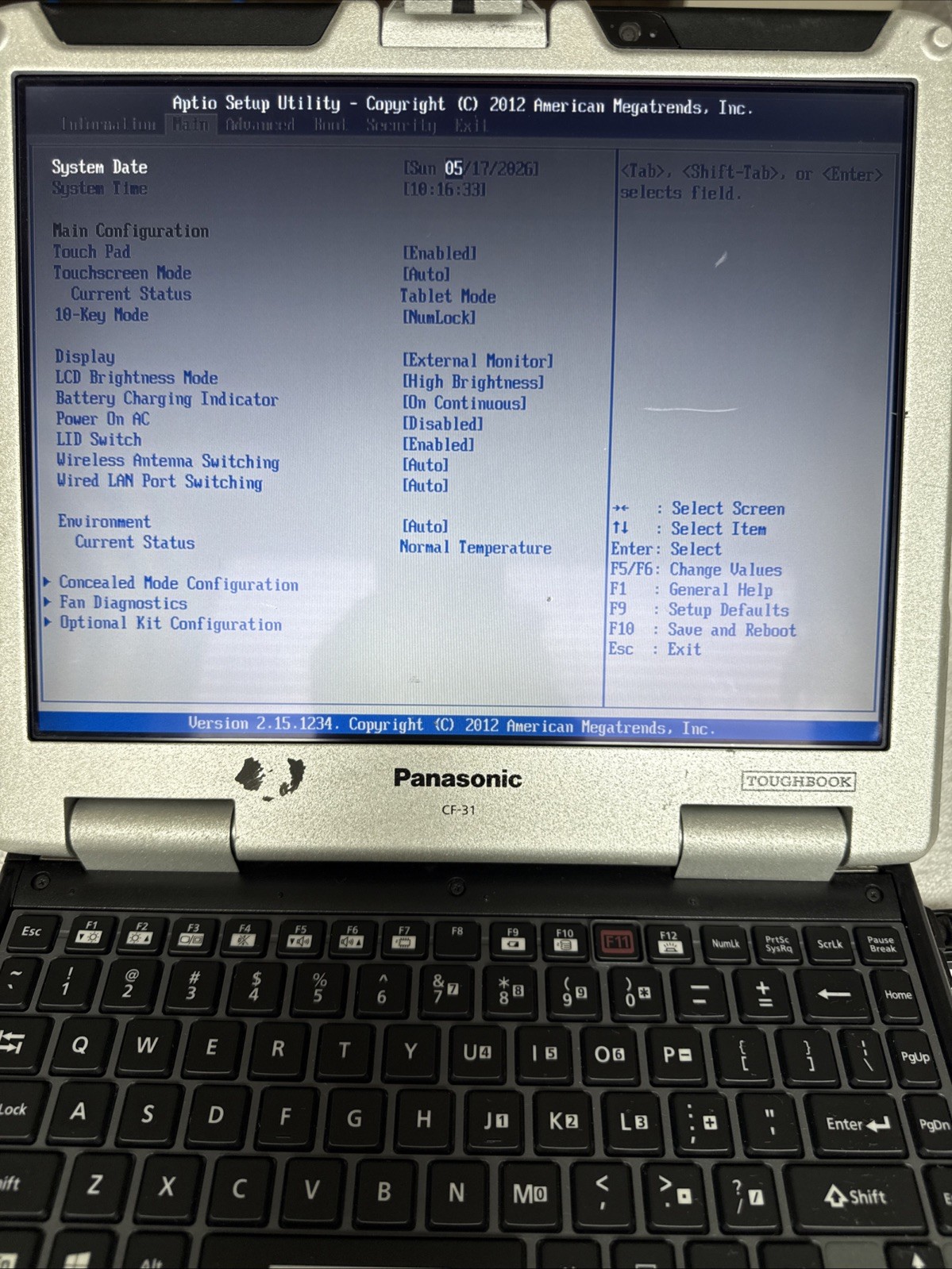 Panasonic Toughbook CF-31 MK5 i7-5600U 2.60GHz|16GB RAM|256GB HDD|NoOS|NoCharger