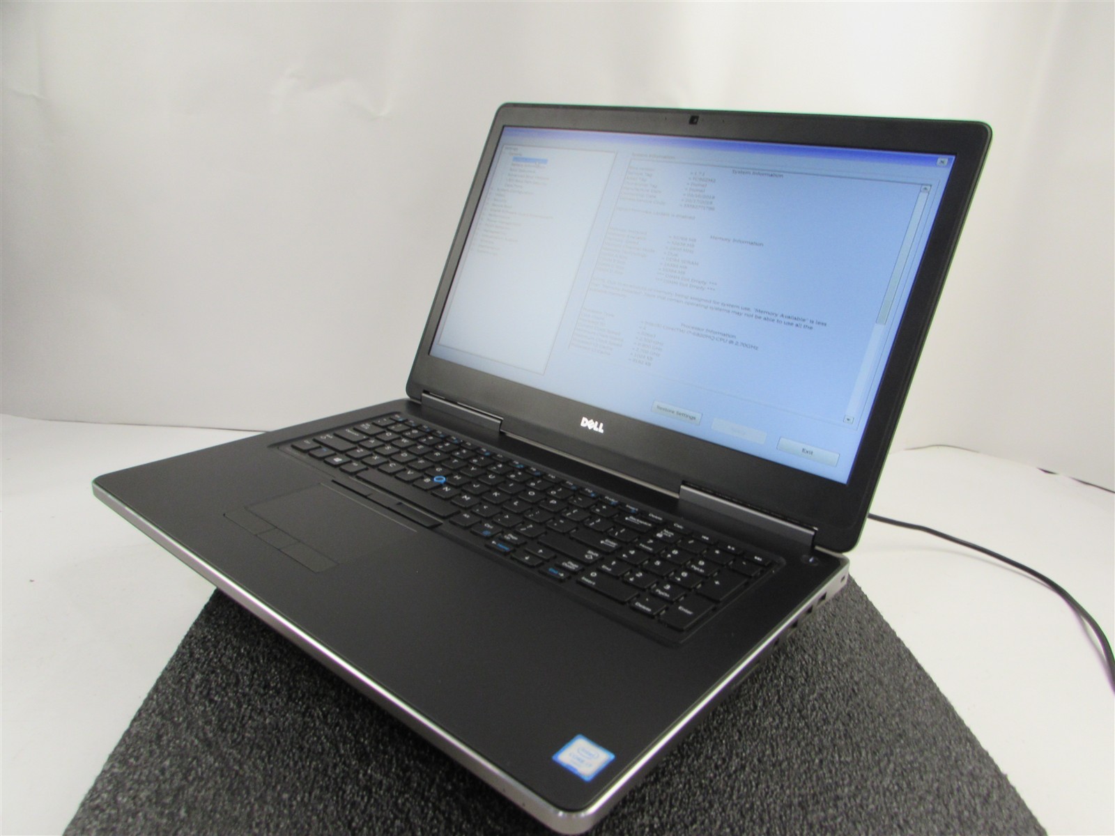 DELL PRECISION 7720 I7-6820HQ 512GB SSD 32GB RAM NVIDIA QUADRO P3000 NO O.S/BATT