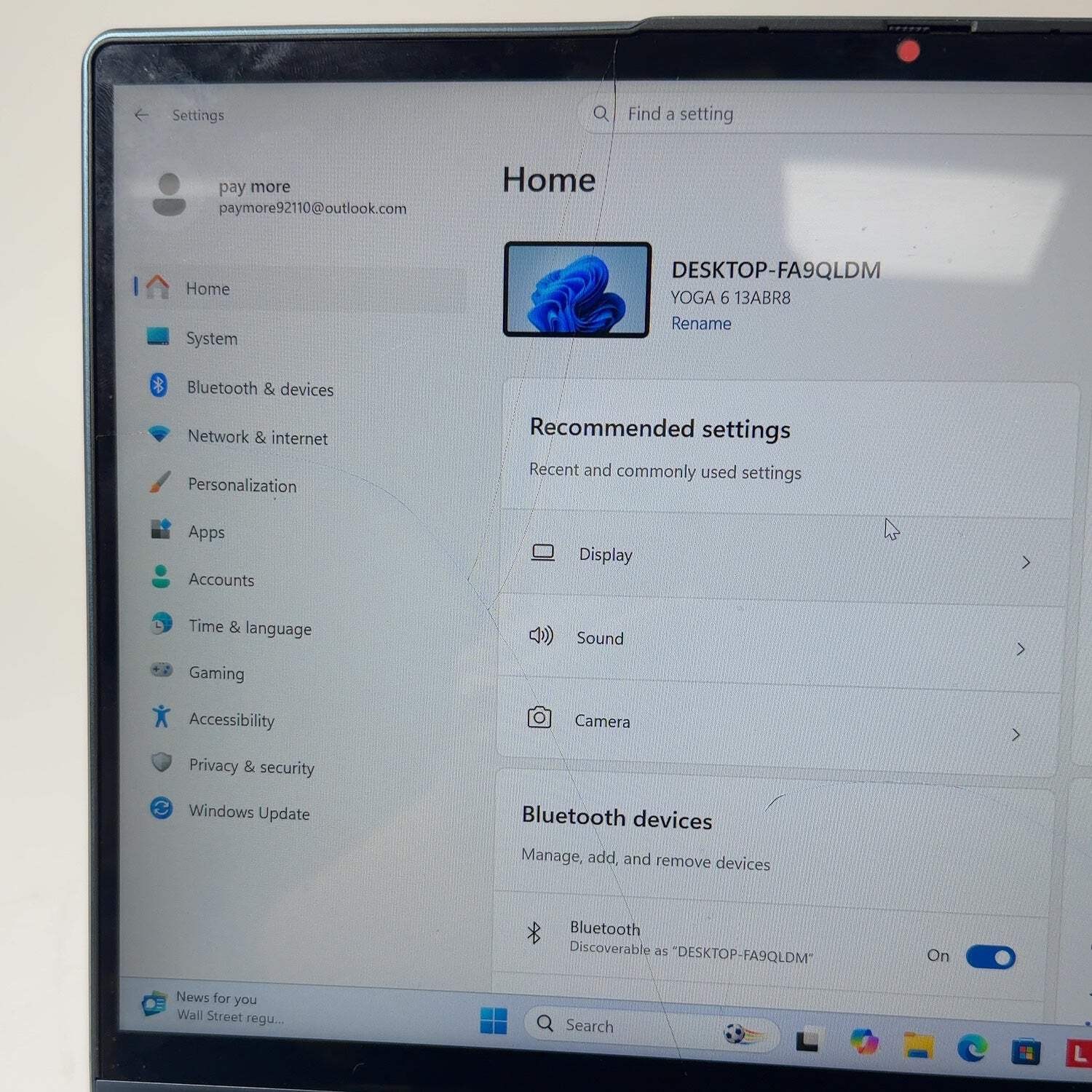 Broken Lenovo Yoga 6 2-in-1 13abr8 13.3″ Ryzen 5 7530U 2.0GHz 8GB RAM Read
