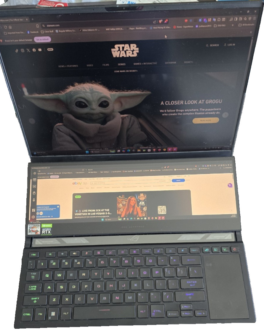 ROG Zephyrus Duo 16 3070ti, 165Hz QHD, 6900HX, 32GB DDR5, 1TB. Make an offer!