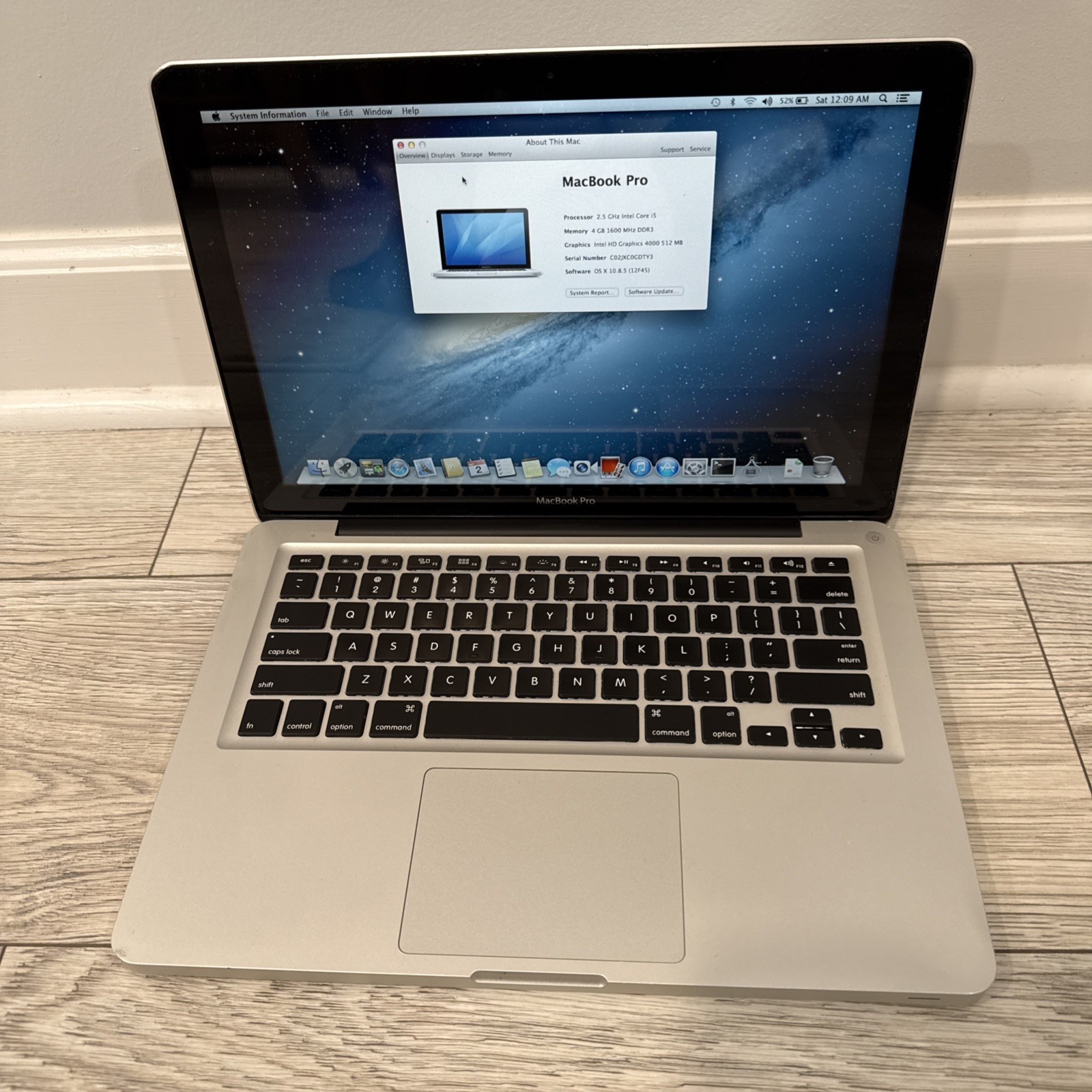 Apple MacBook Pro A1278 13″ Intel Core i5 2.5GHz 4GB RAM 500GB HDD No Charger
