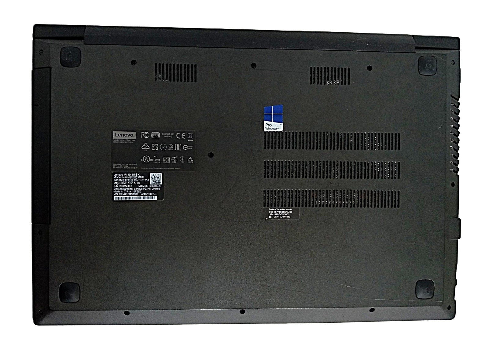 LENOVO 15.6” V110 15ISK 2.3GHZ 8.00GB RAM 120GB SSD BT HDMI USB 3.2 WN 11 PRO