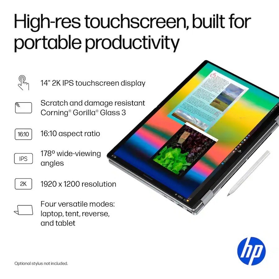 HP OmniBook X Flip 14-fk0008ca Laptop PC 14″ 3K OLED Touch U7 32GB 1TB SSD W11