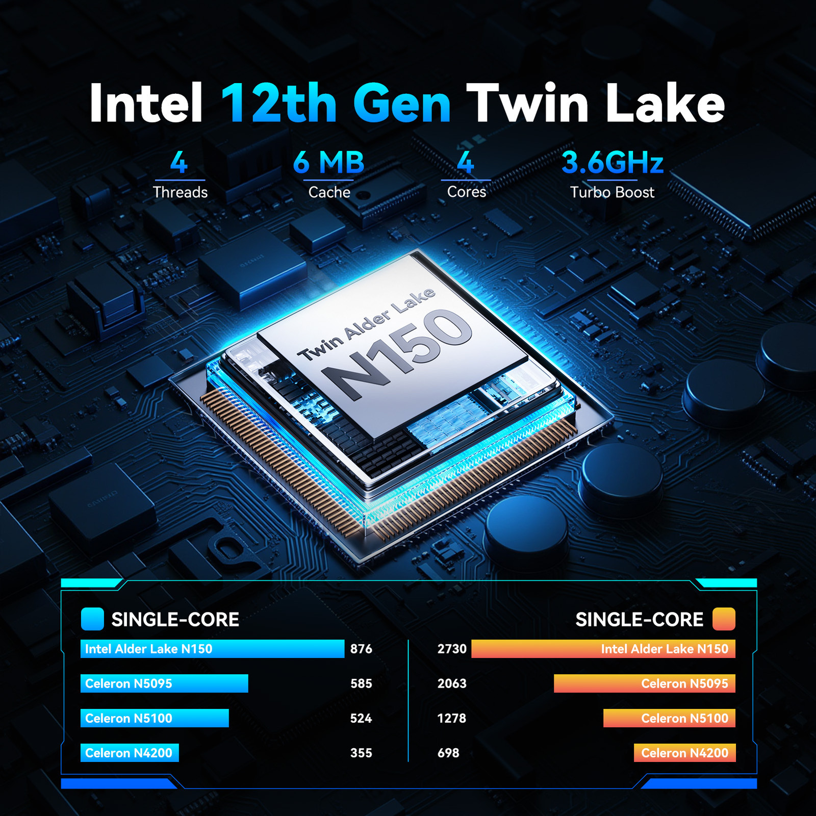 ACEMAGIC 18.5″ FDH Laptop Intel N150 16GB DDR4 512GB SSD Windows 11 Pro WIFI BT5