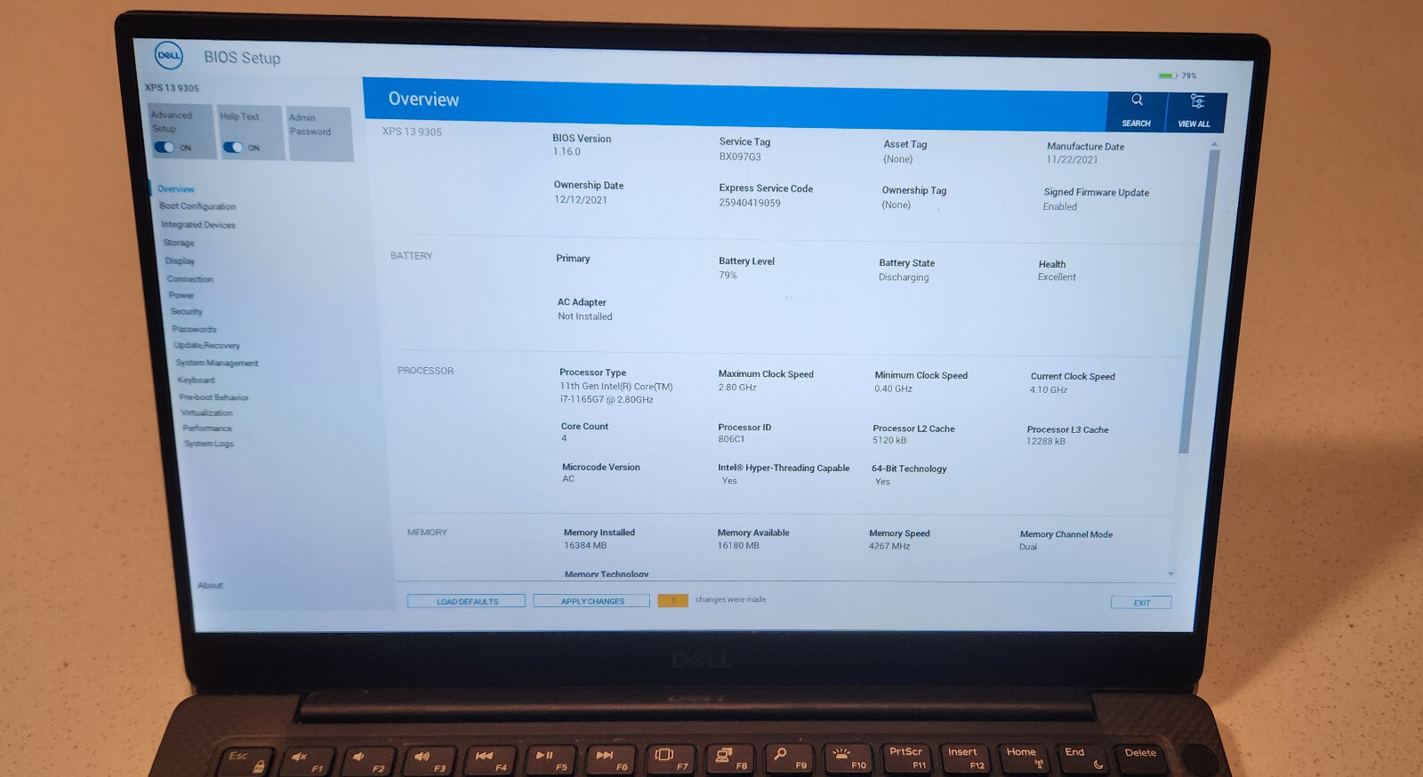 Dell XPS 13 9305 13.3″ Silver 2.8GHz i7-1165G7 16GB RAM 512GB SSD Used/Excellent