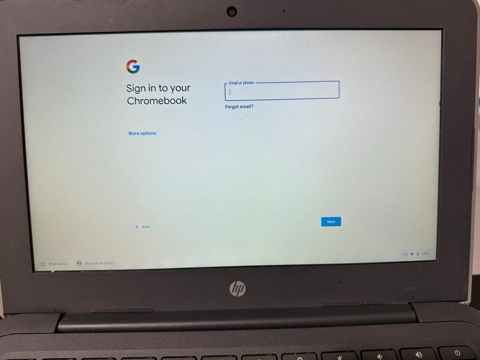 HP 11 G6 EE 3NU57UT#ABA 11.6-in 4GB 16 SSD, Chrome OS works good ** SEE PHOTOS**