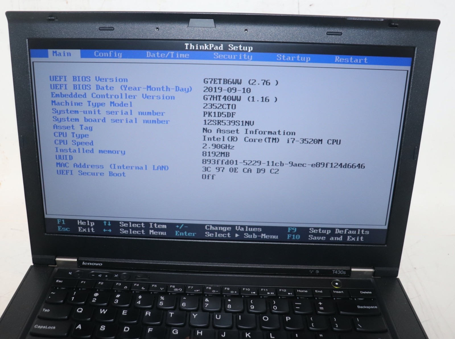 Lenovo ThinkPad T430s|Core i7@2.90 GHz|8GB RAM|256GB SSD|WIN10. PROF|Nvidia
