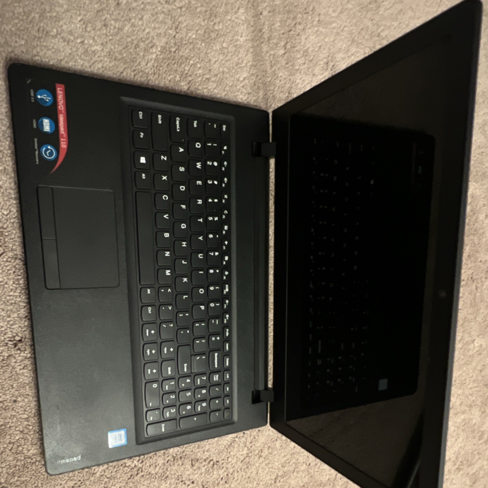 Lenovo Ideapad 110-15ISK Intel i3-6100U 12GB RAM 500GB HDD 15.6″ Win 11 bad batt