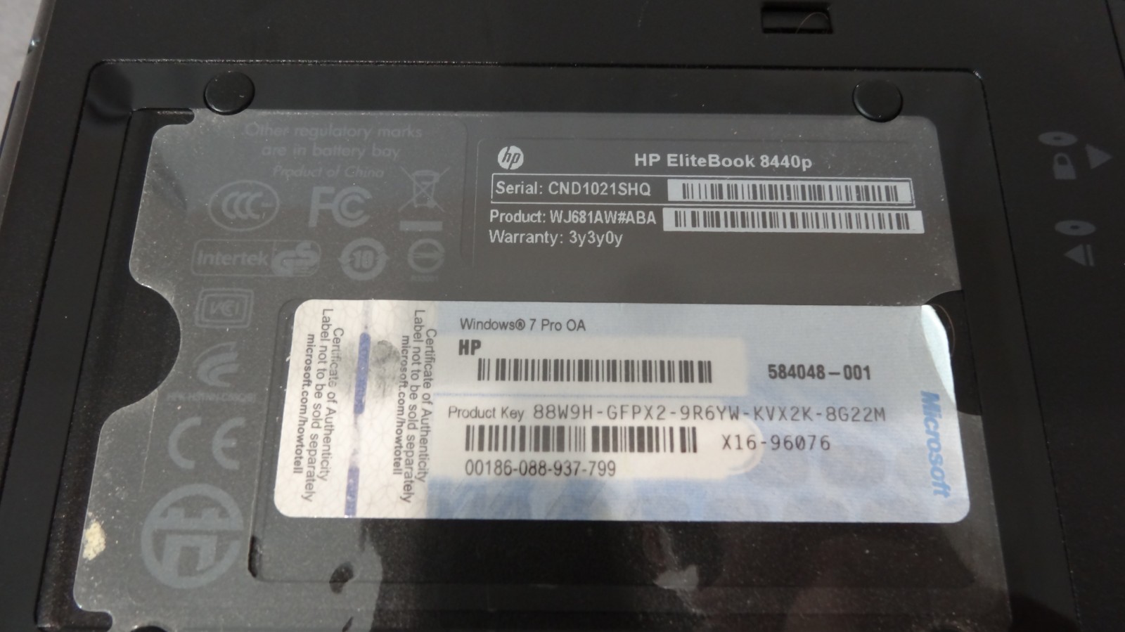 HP ELITEBOOK 8440P – BOOTS TO BIOS – INTEL I5 M520 – 4GB RAM – Read Description