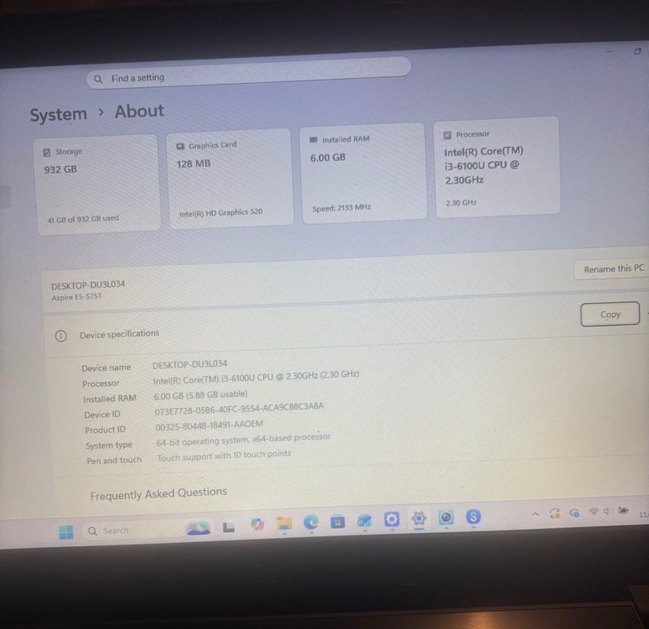 acer-aspire e5 575t touch screen laptop