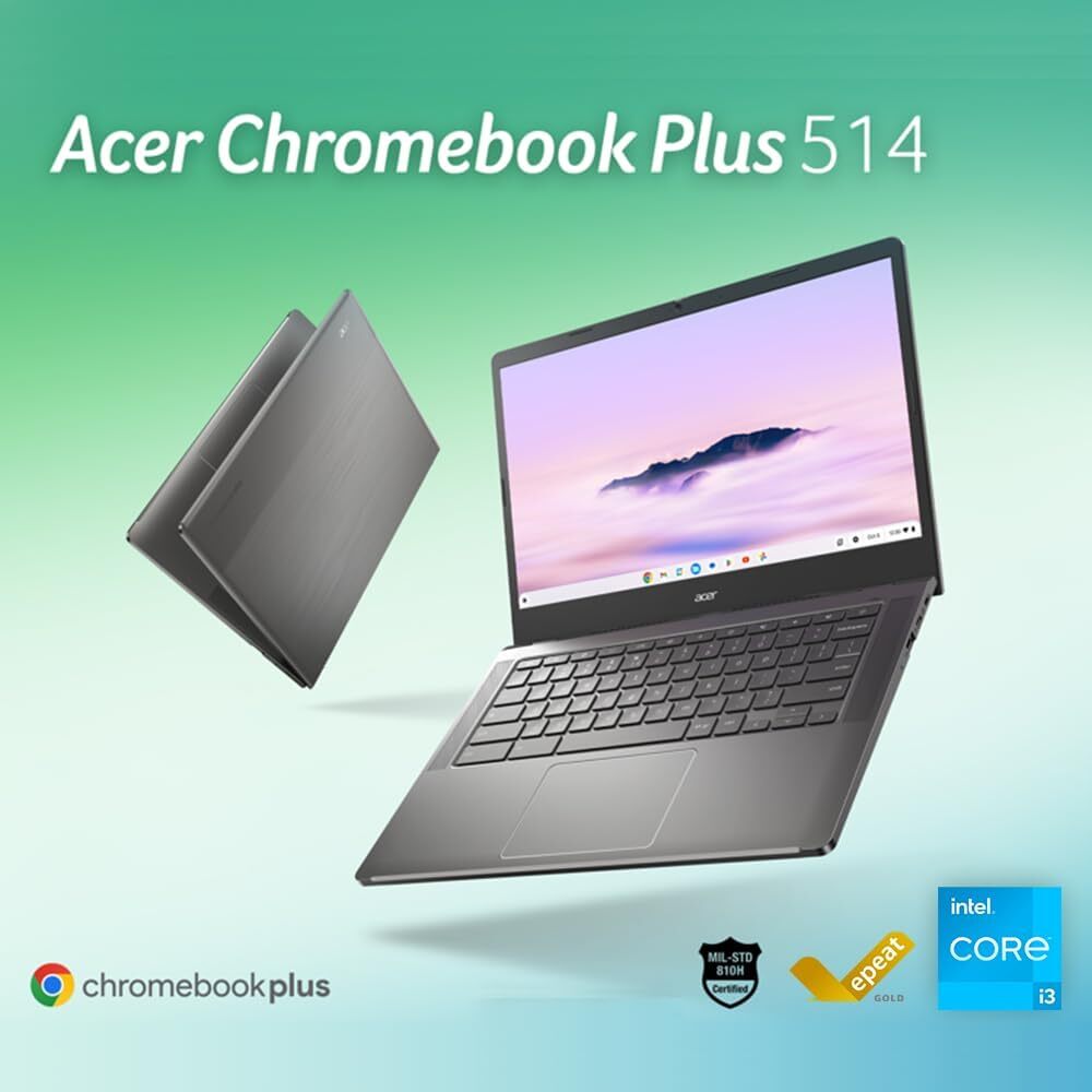 Acer Chromebook Plus514 14″ 8GB256GB AMDRyzen5 2.8GHz – Certified Refurbished
