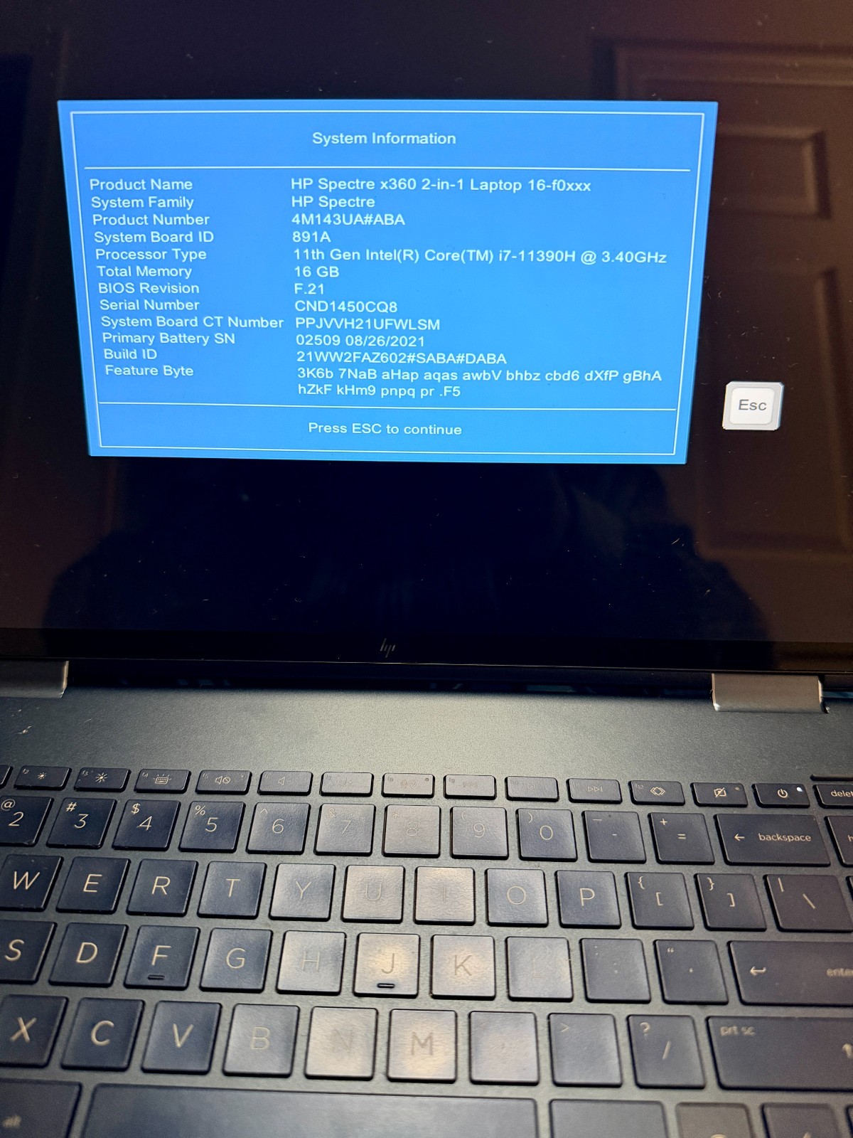 HP Spectre x360 16” (512GB SSD Intel Core i7-11390H 3.4GHz 16GB RAM) Touch…