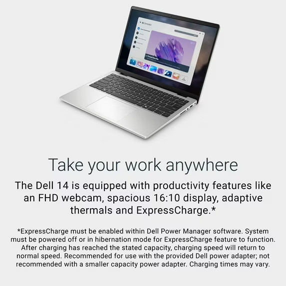 Dell 14″ AMD Ryzen AI 5, AMD Radeon Graphics 16 GB DDR5 512GB SSD (NEW OPEN BOX)