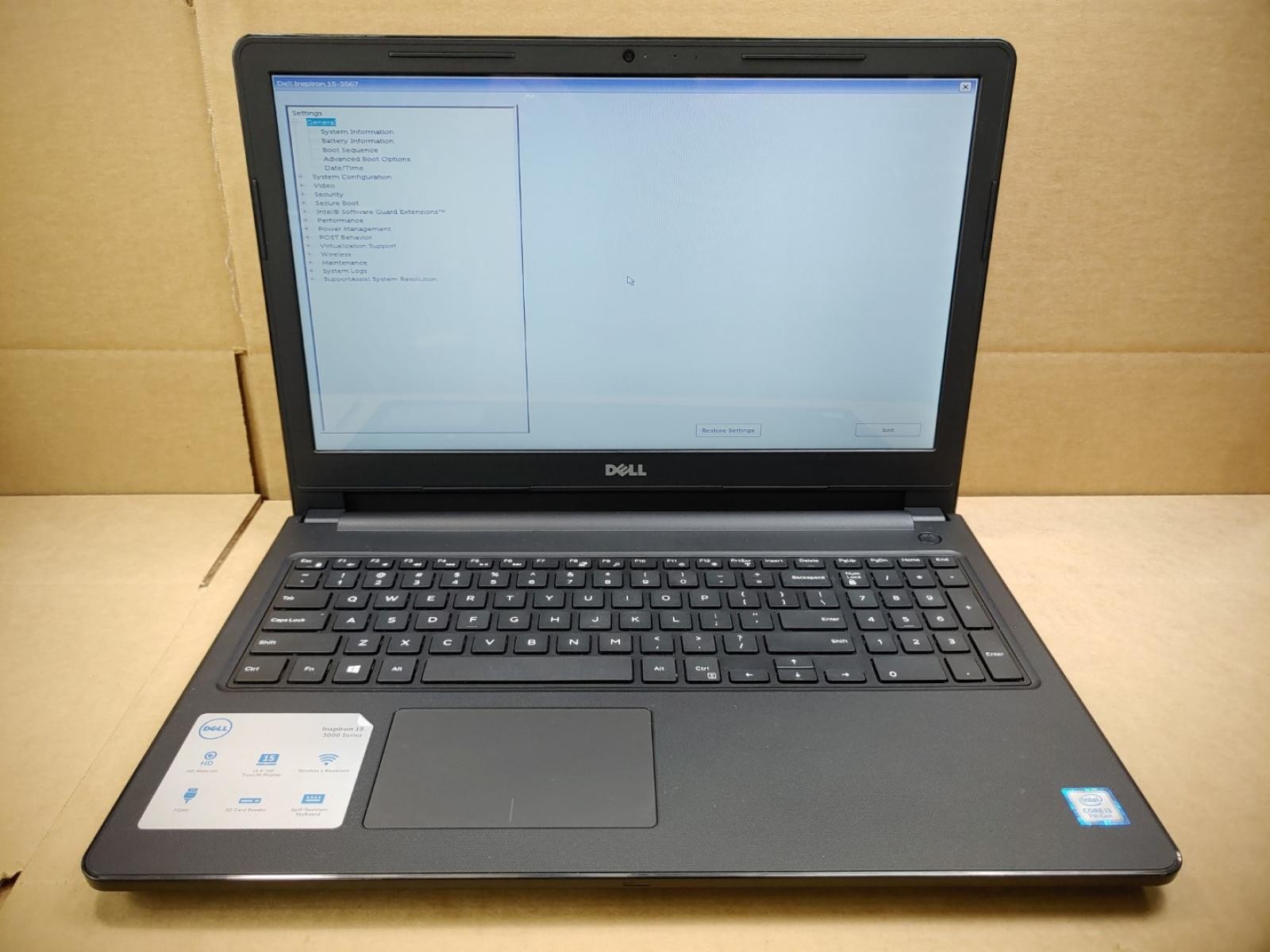 Dell Inspiron 15 3567 15.6″ Intel i3-7100U✔8GB✔1TB HDD✔ **NO OS/ NO AC** *READ*