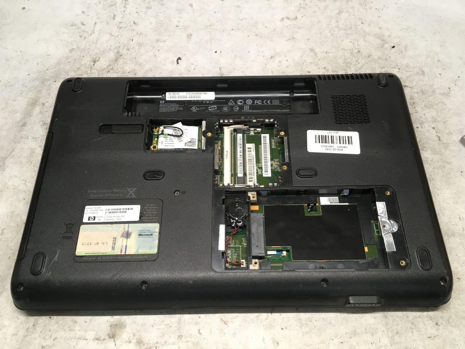 HP G60t – 200 15″ [AS IS] Intel Core 2 Duo P7550 @ 2.26 GHz – JZ